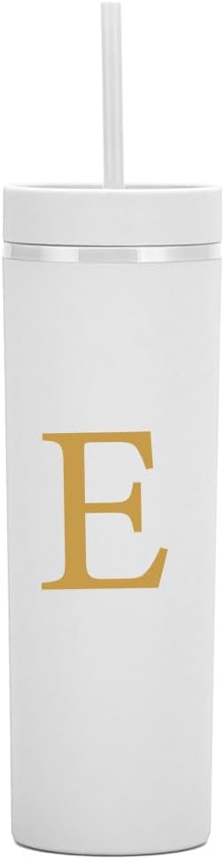Personalized 16oz Matte Initial Skinny Tumbler for All Occasions