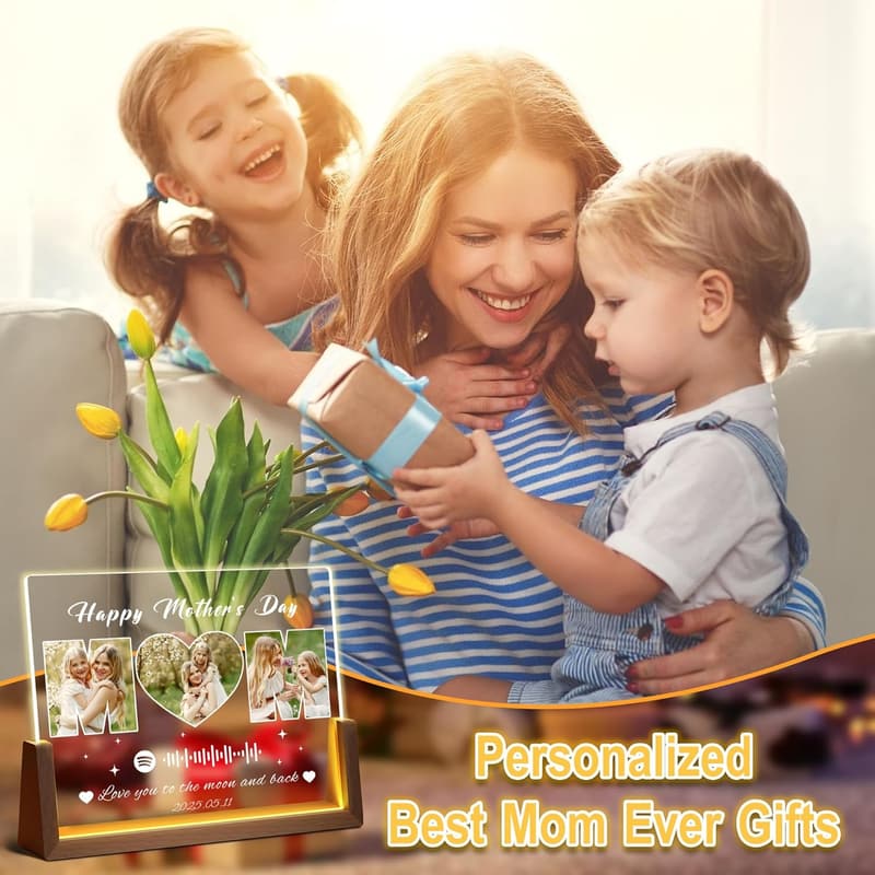 Custom Spotify Plaque Light Up Picture Frame for Mom