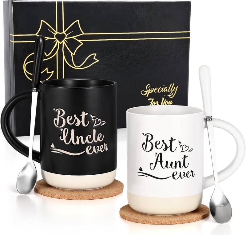 Aunt and Uncle Christmas Mug - Best Gift for Couples, 16 Oz