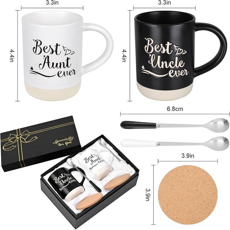Aunt and Uncle Christmas Mug - Best Gift for Couples, 16 Oz