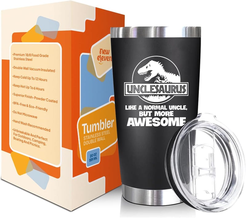 Funny 20 oz Tumbler Gift for New Uncle on Father's Day