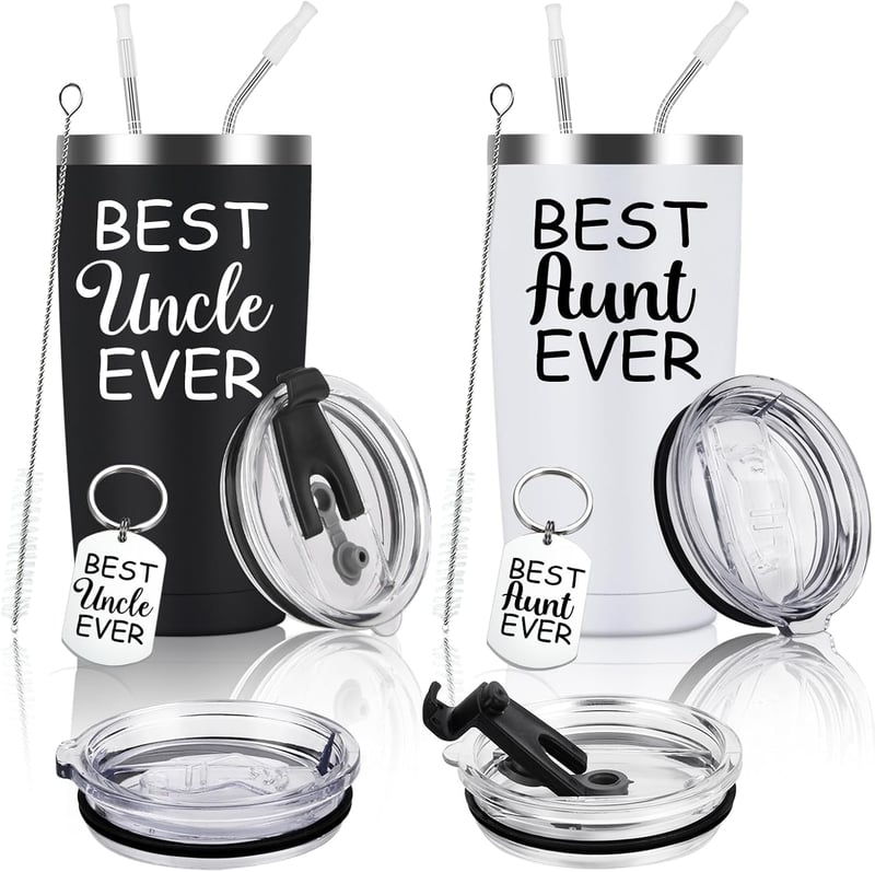 Aunt & Uncle Christmas Gift - 20oz Insulated Tumblers Set