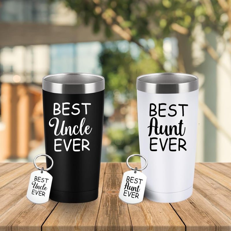Aunt & Uncle Christmas Gift - 20oz Insulated Tumblers Set