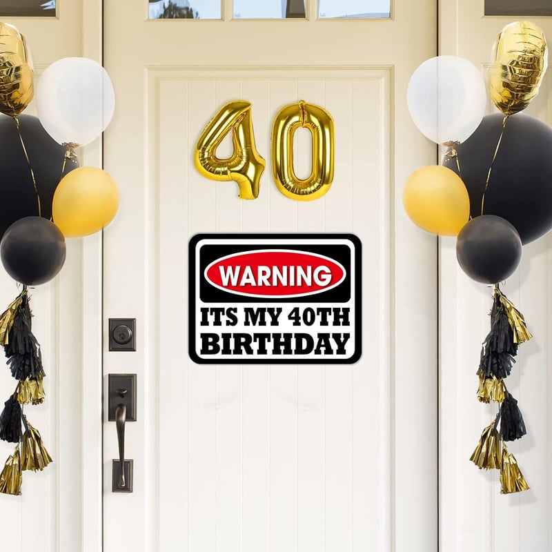 40th Birthday Decorations Set - 9 Pcs for Men & Women