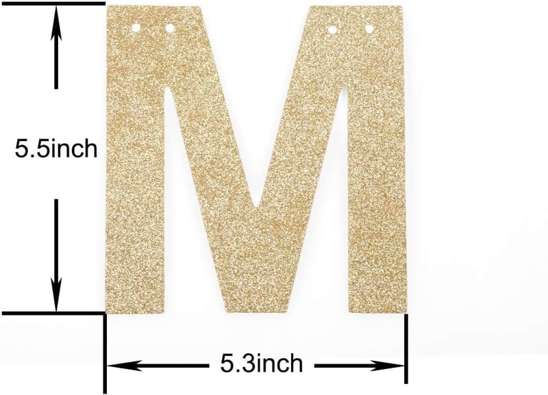 40th Birthday Party Banner - Funny Gold Glitter Decoration