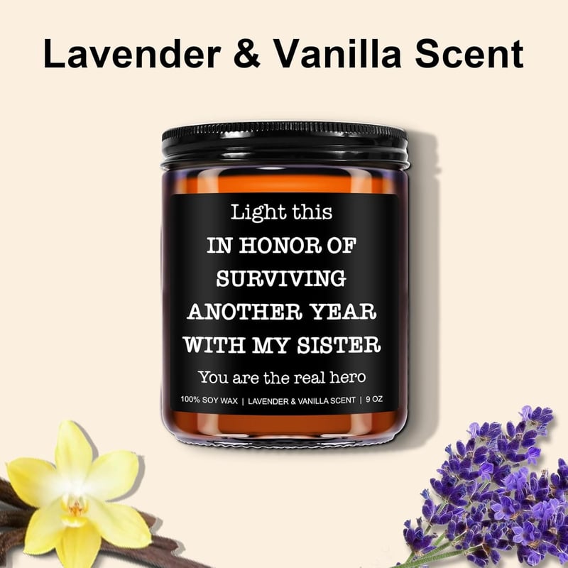 Funny Scented Candle for Brother-in-Law - 9 oz Soy Wax