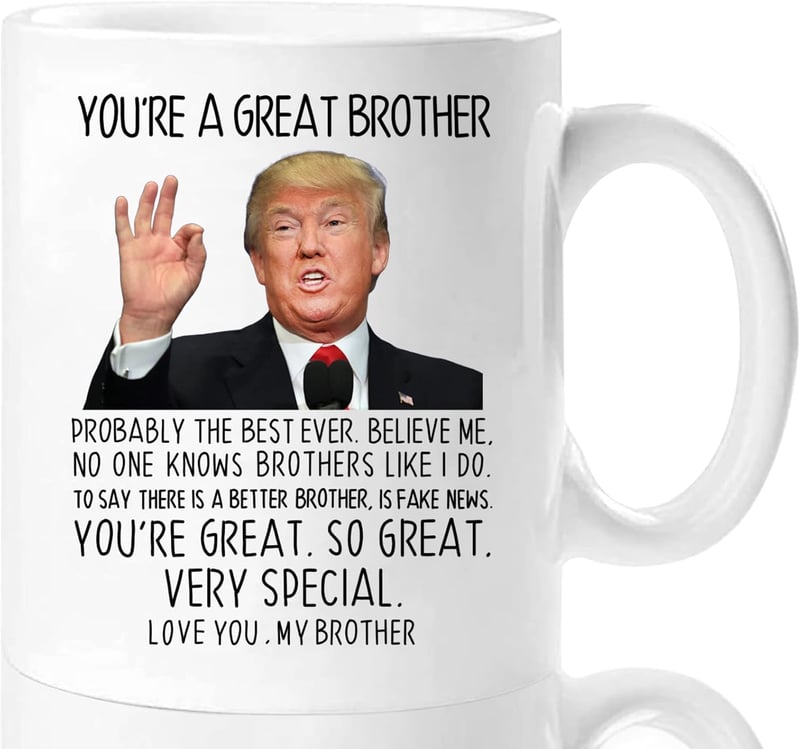 Birthday Mug for Brother - Funny Ceramic Coffee Cup, 11oz