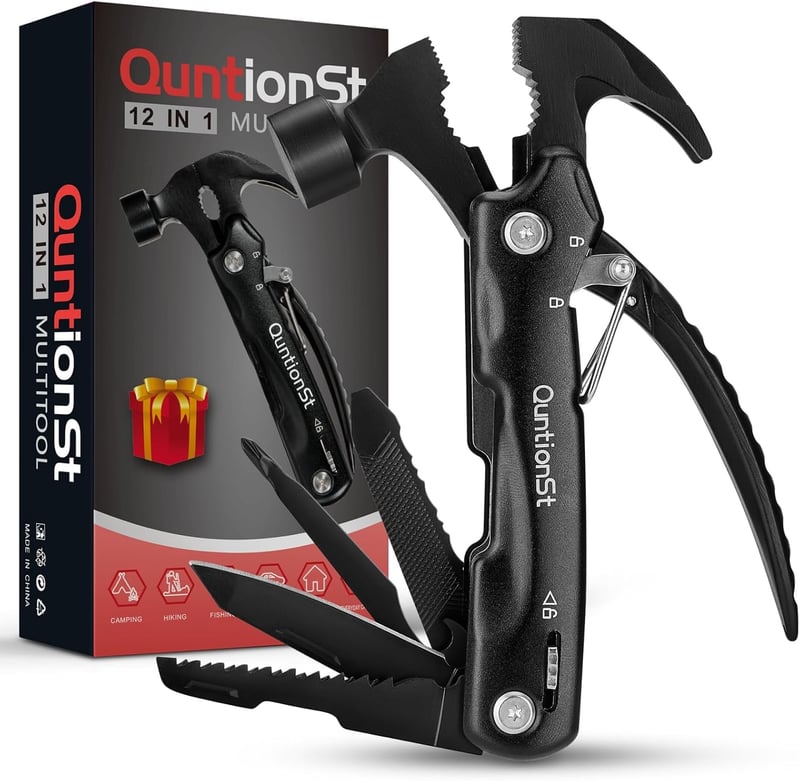 Christmas 12-in-1 Hammer Multitool for Men, Stocking Stuffer