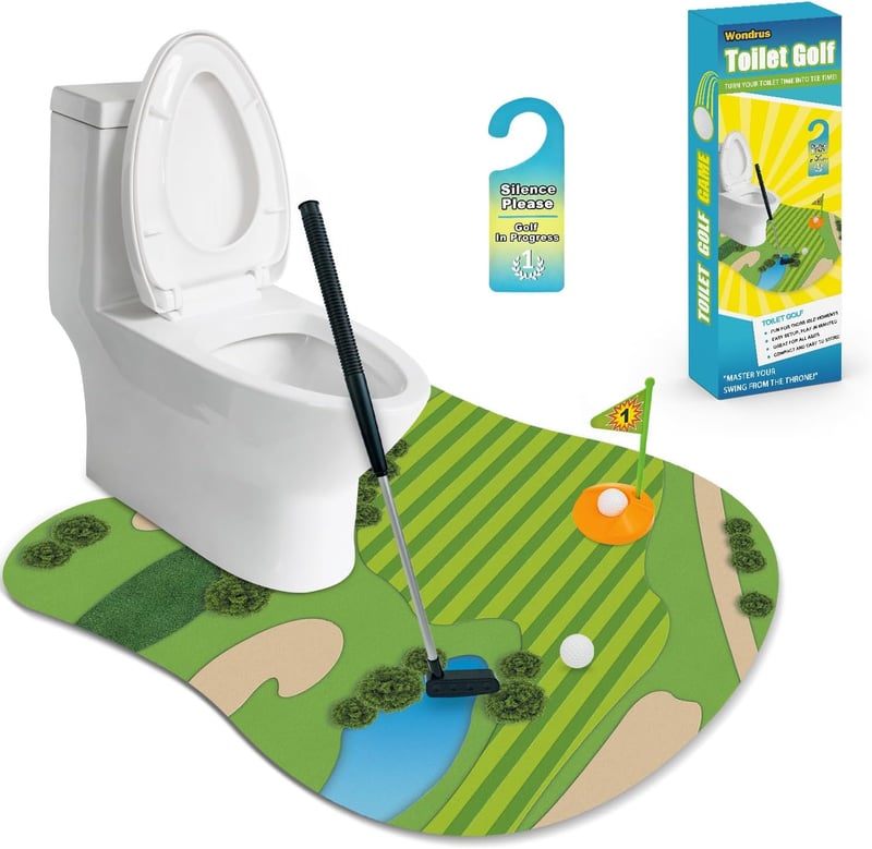 Funny Toilet Golf Game - Unique Gift for Men & Dads