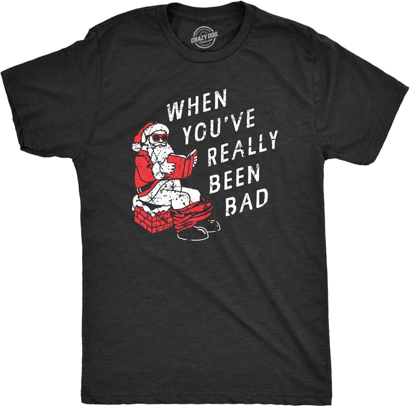 Funny Santa Can Judge Me T-Shirt for Men - Xmas Party Tee