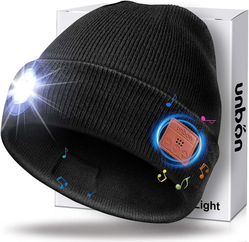Bluetooth LED Beanie Hat with Headphones for Men