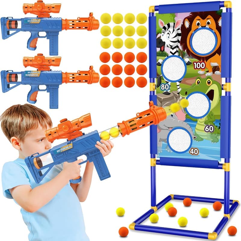 2-Player Foam Blaster Shooting Game Toy for Kids