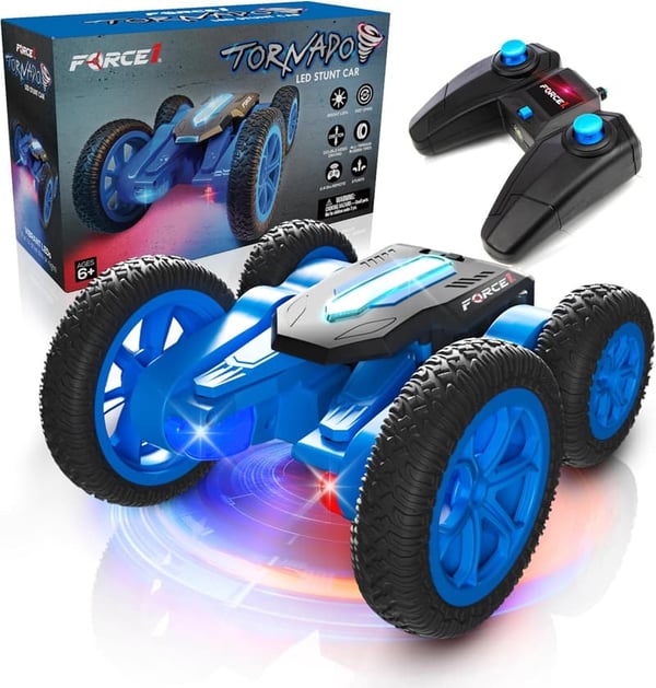 Force1 Tornado Blue LED Off-Road RC Car for Kids