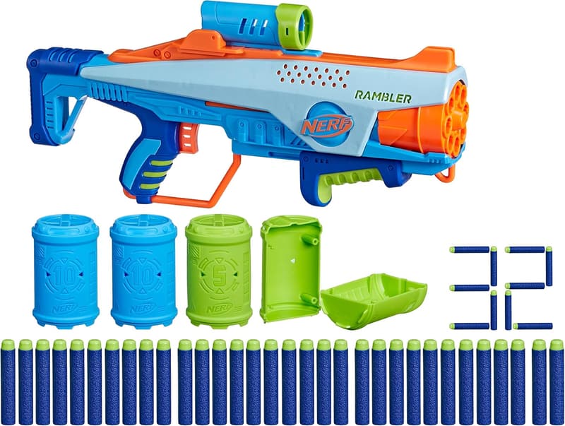 Nerf Elite Foam Blaster Set for Kids, 32 Darts & 4 Targets