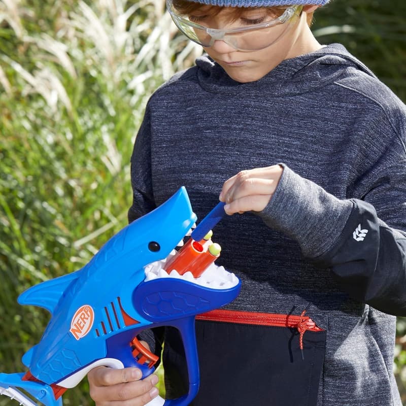 NERF Junior Wild Sharkfire Dart Blaster with 8 Darts for Kids