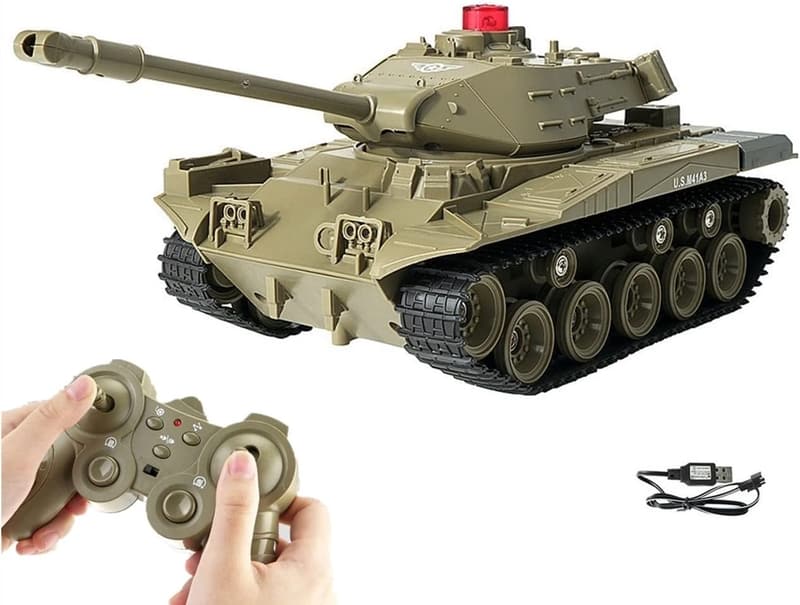 Remote-Controlled Military Tank Toy with Realistic Sounds for Kids