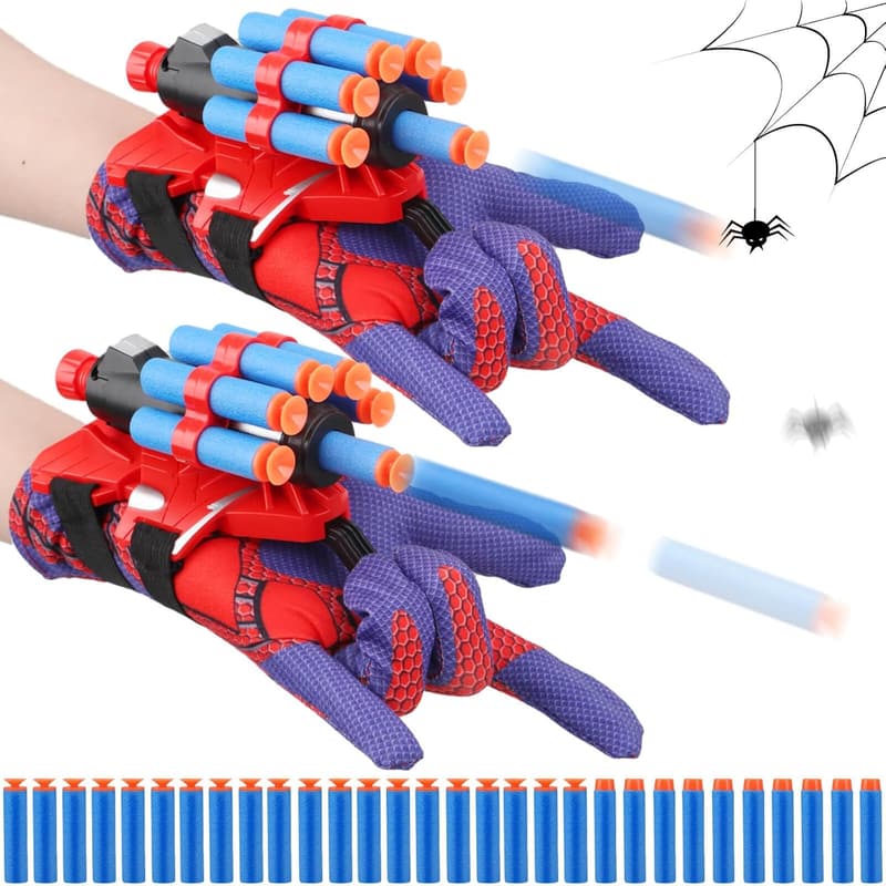 Web Shooter Toy Set for Kids - Spider Glove Launcher, 3-8 Years