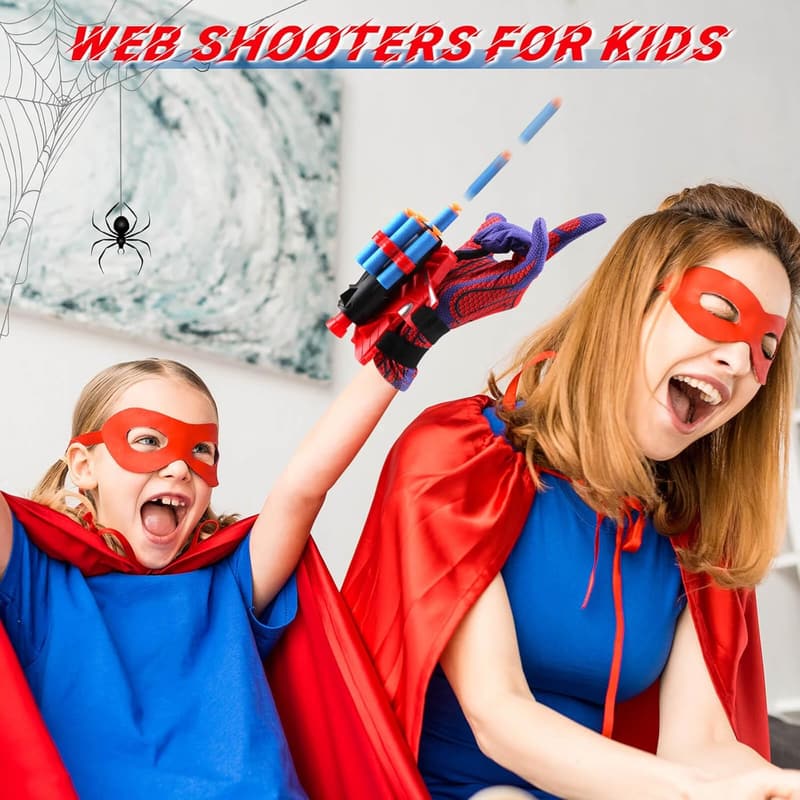 Web Shooter Toy Set for Kids - Spider Glove Launcher, 3-8 Years