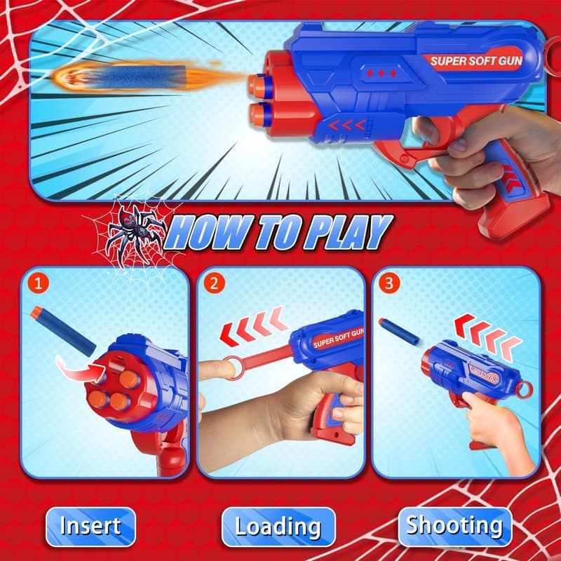 Nerf Gun Party Shooting Targets Set for Kids Ages 4-10
