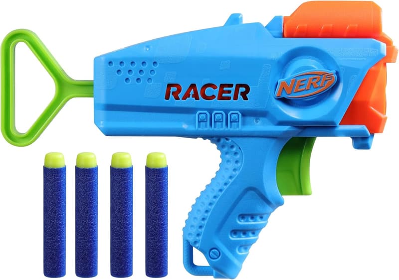 NERF Elite Junior Racer Dart Blaster with 4 Darts, Ages 6+