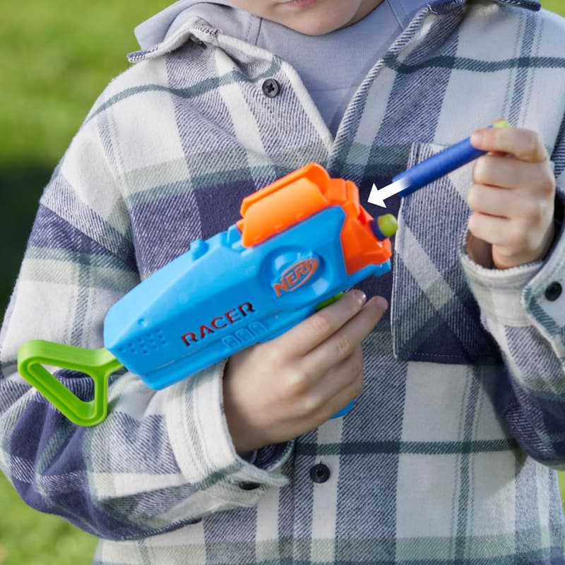 NERF Elite Junior Racer Dart Blaster with 4 Darts, Ages 6+