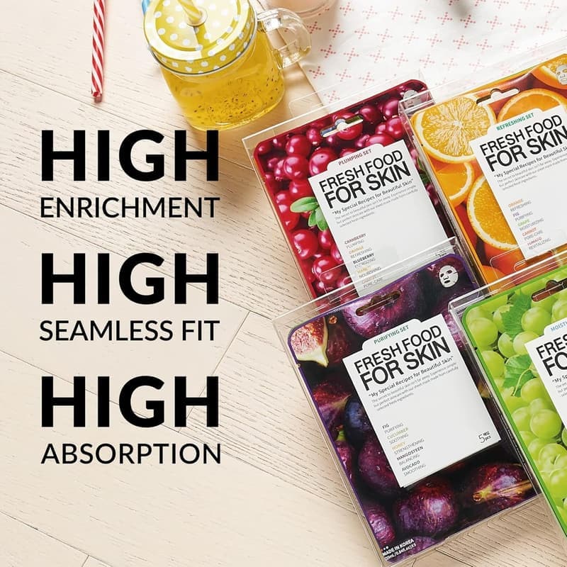 Organic Face Mask Set - 12 pcs, Hydrating & Cruelty-Free