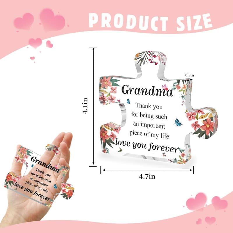 Grandma Gifts: Personalized Acrylic Plaque for Any Occasion