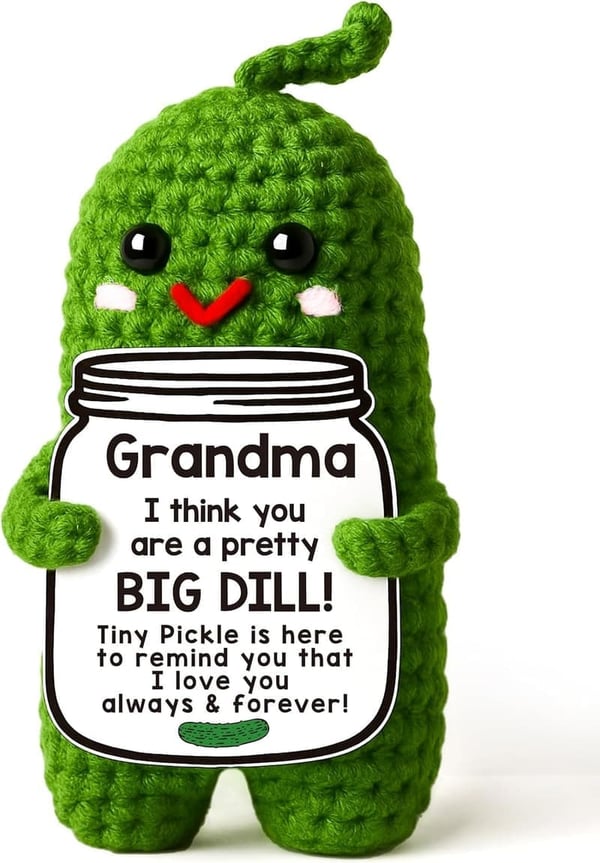 Handmade Crochet Pickle - Unique Gift for New Grandmas