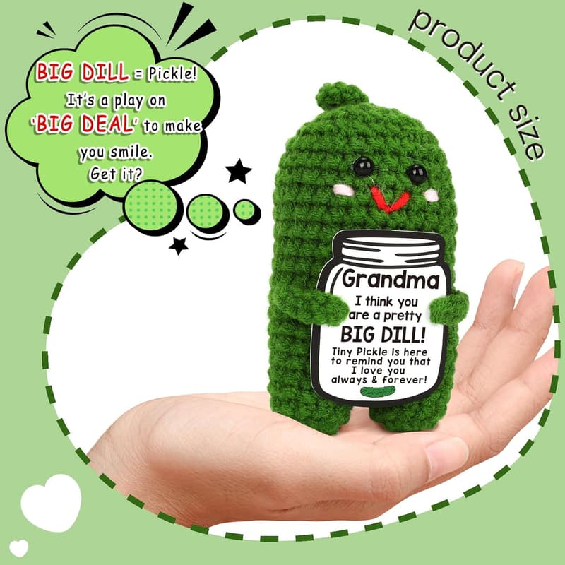 Handmade Crochet Pickle - Unique Gift for New Grandmas