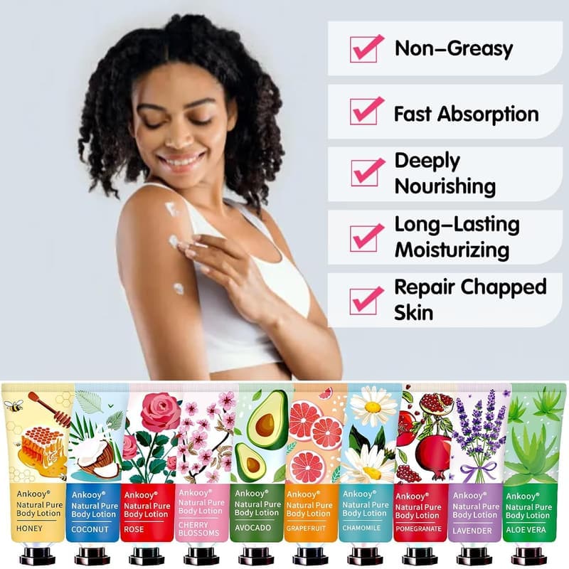 Travel Size Body Lotion Set - Perfect Gift for Women