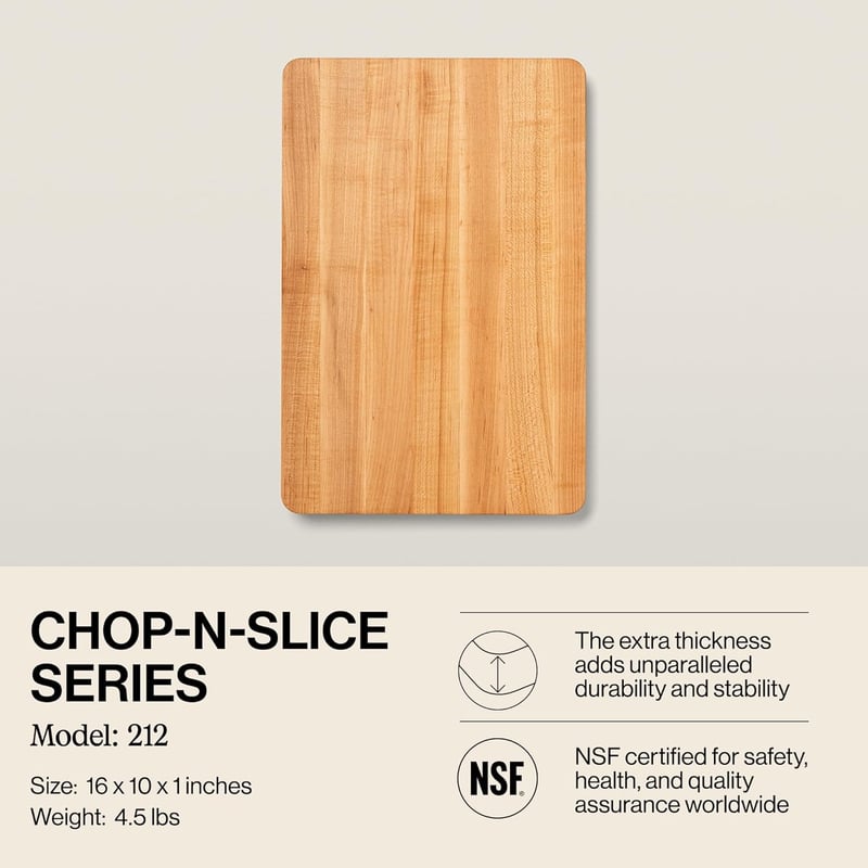 Maple Wood Reversible Cutting Board - 16