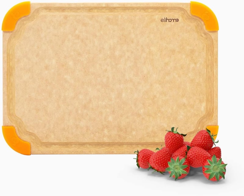 Eco-Friendly Small Cutting Board with Juice Grooves - Made in USA