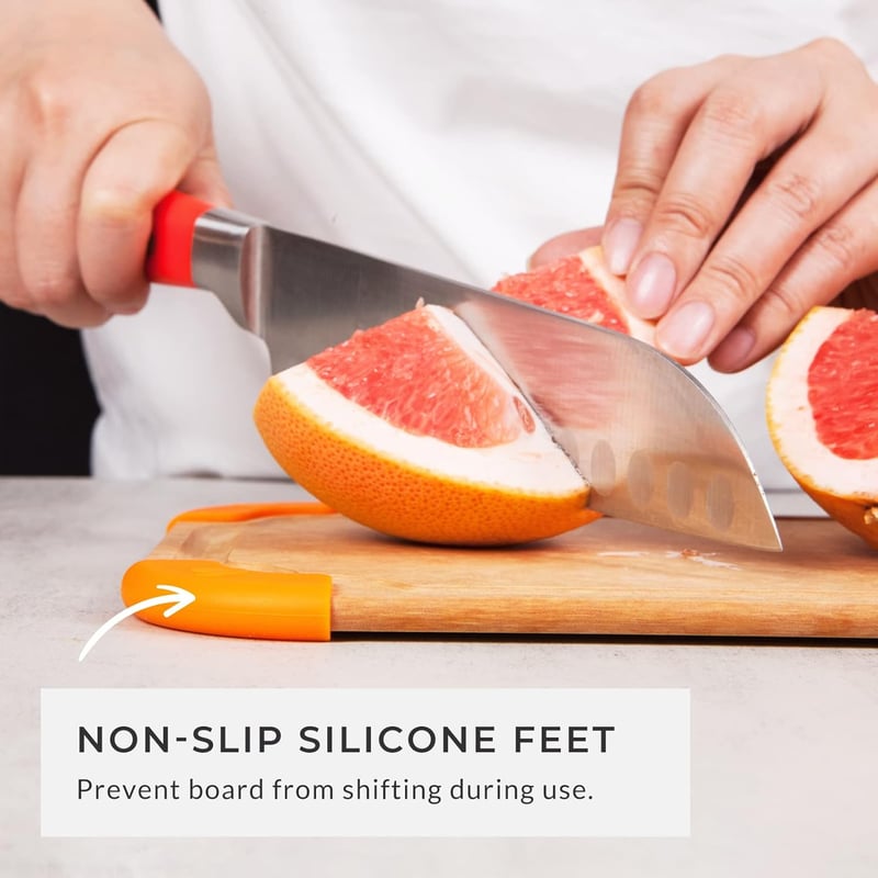 Eco-Friendly Small Cutting Board with Juice Grooves - Made in USA