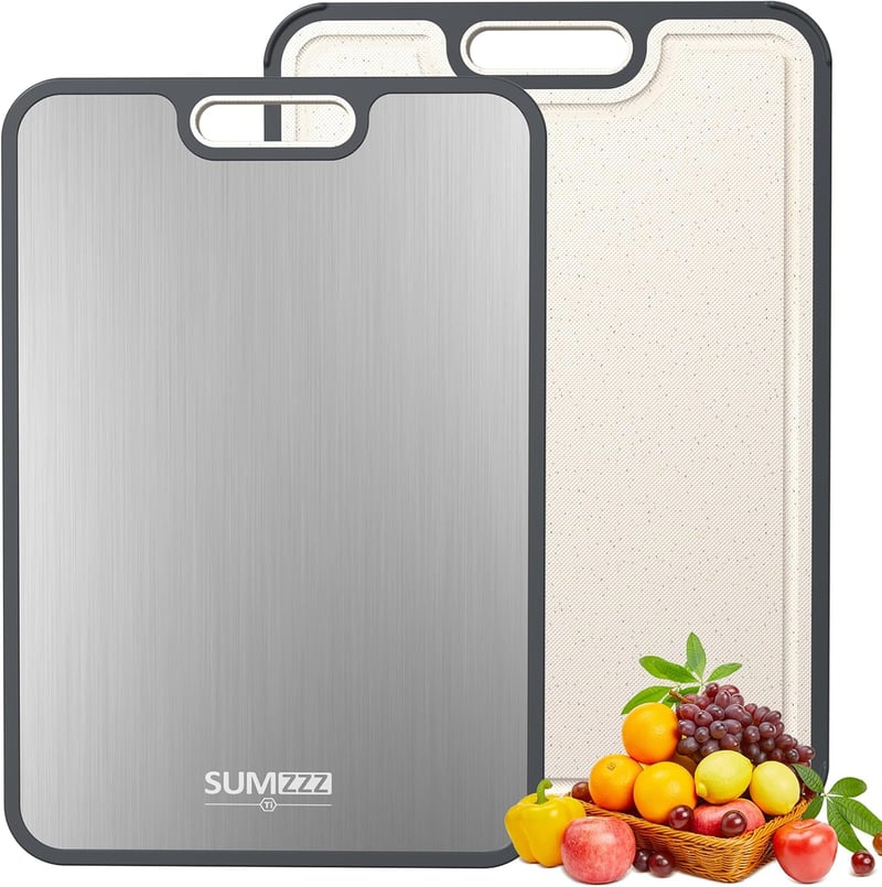Double-Sided Titanium Cutting Board, Dishwasher Safe, 16”×11”
