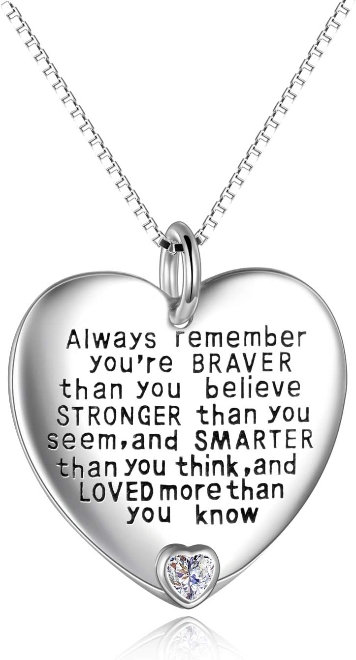 Inspirational Sterling Silver Pendant Necklace for Women