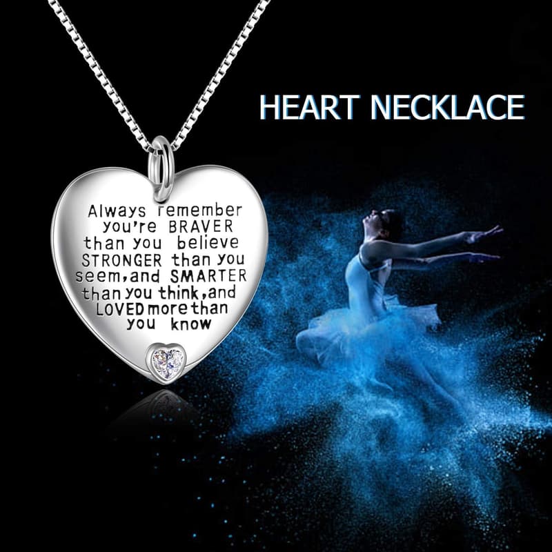 Inspirational Sterling Silver Pendant Necklace for Women