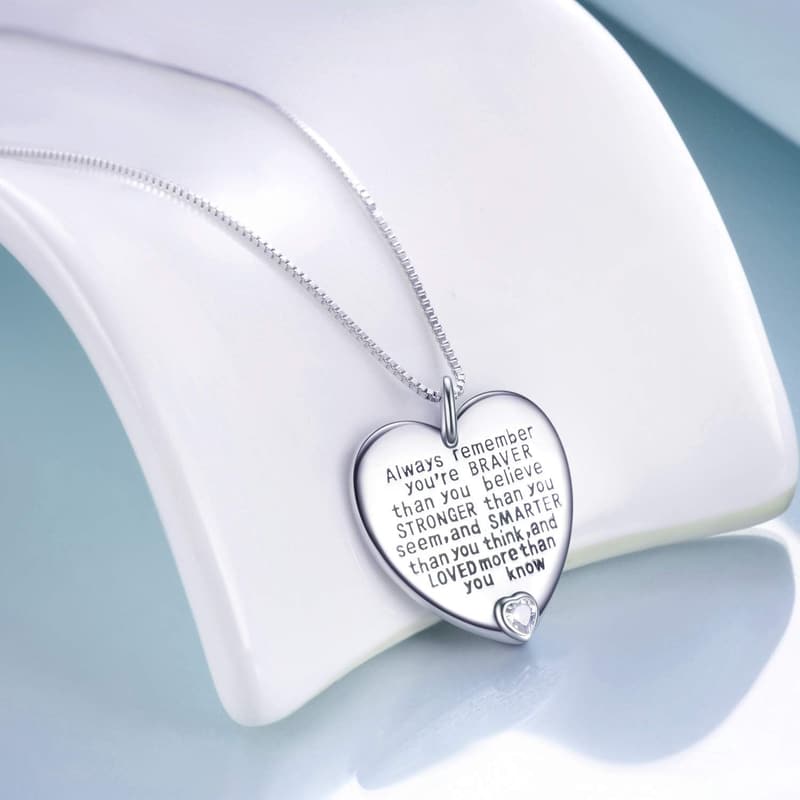 Inspirational Sterling Silver Pendant Necklace for Women