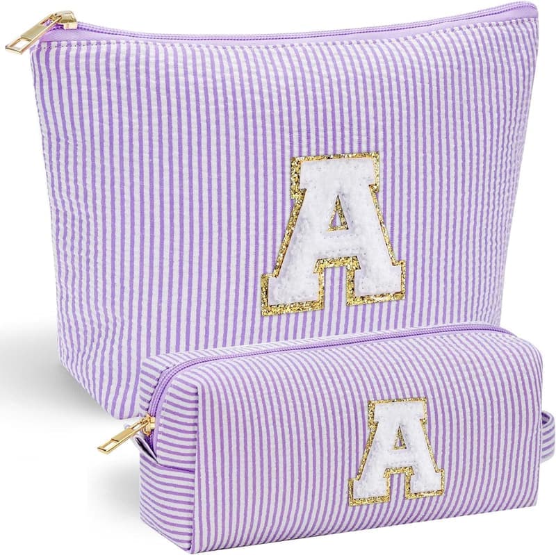 Personalized Purple Makeup Bag for Kids' Birthdays