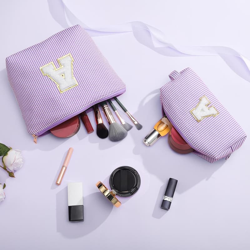 Personalized Purple Makeup Bag for Kids' Birthdays