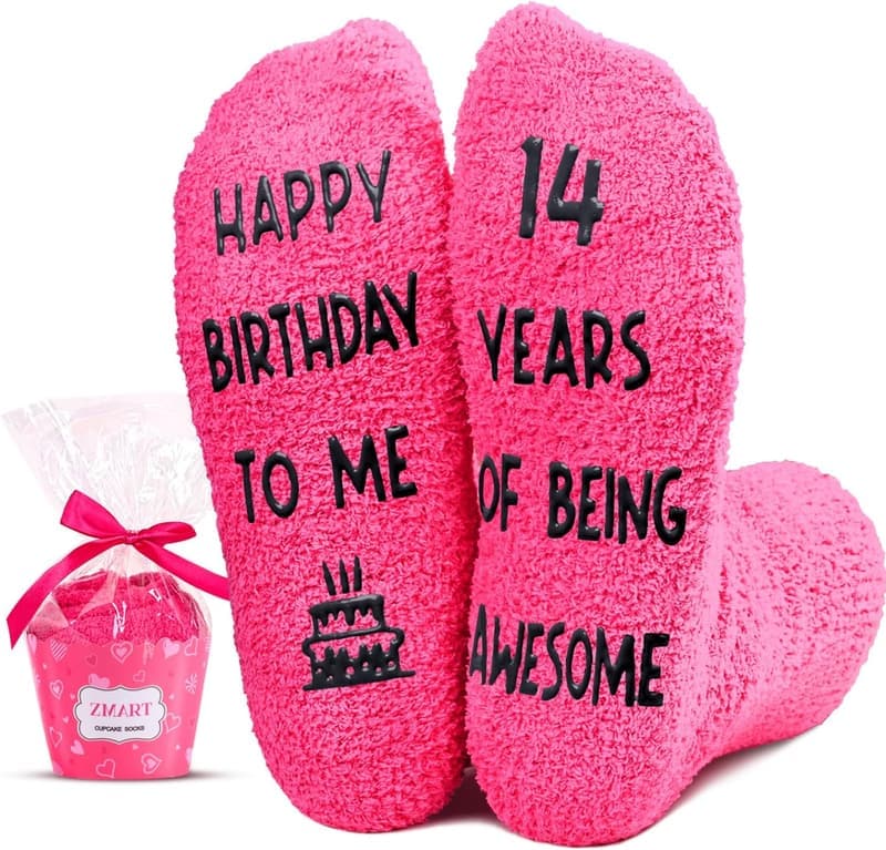 14th Birthday Gift - Fun Socks for Teens