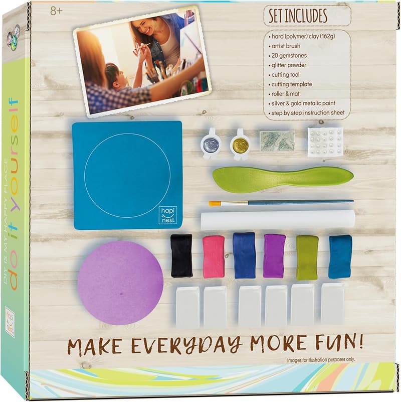 DIY Clay Jewelry Dish Craft Kit for Girls Ages 8-14