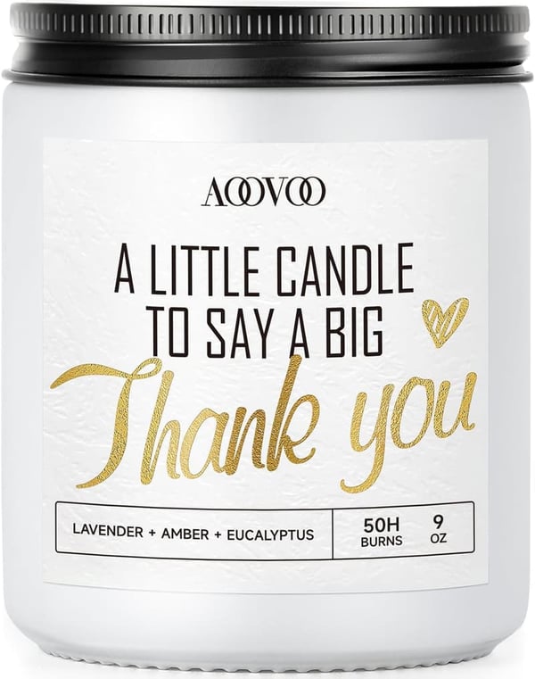 Thank You Gift: 9oz Lavender Soy Wax Candle for All Occasions