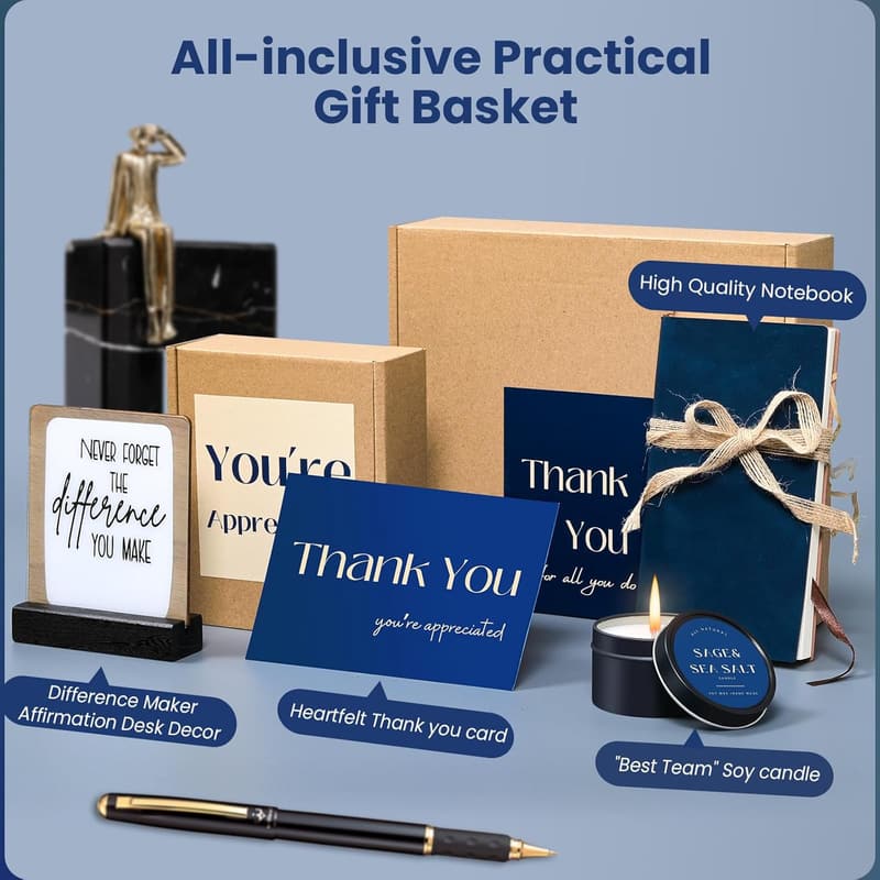 Employee Appreciation Gift Basket for Men & Coworkers