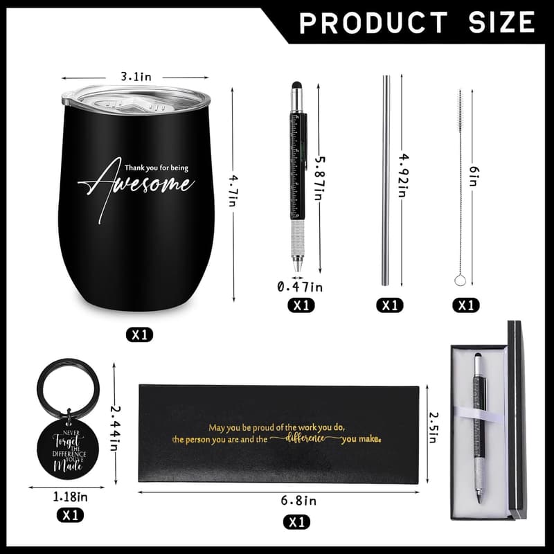 Employee Appreciation Gift Set: Stainless Steel Tumbler & Pen