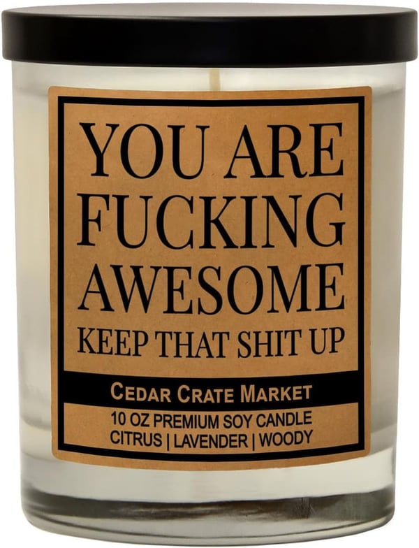 Inspirational Thank You Candle for Friends - Handmade Soy Wax
