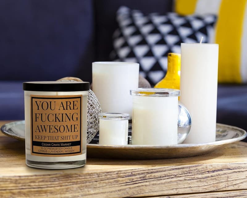 Inspirational Thank You Candle for Friends - Handmade Soy Wax