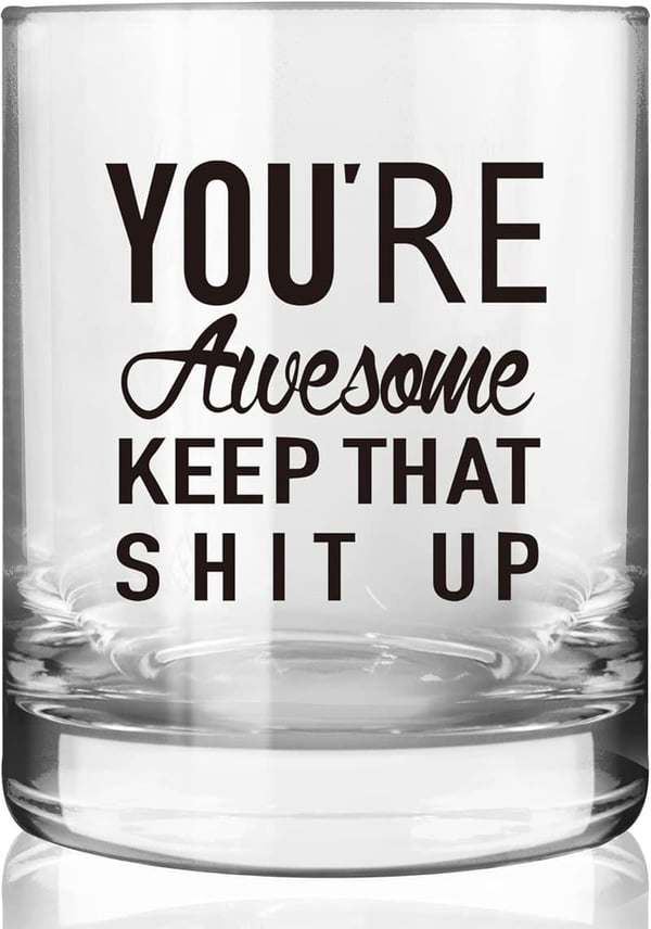 Funny Whiskey Glasses for Birthdays - 11 oz Gifts for All