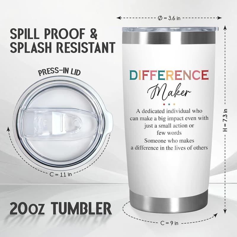 Birthday Gift: 20 oz Insulated Stainless Steel Tumbler for Women