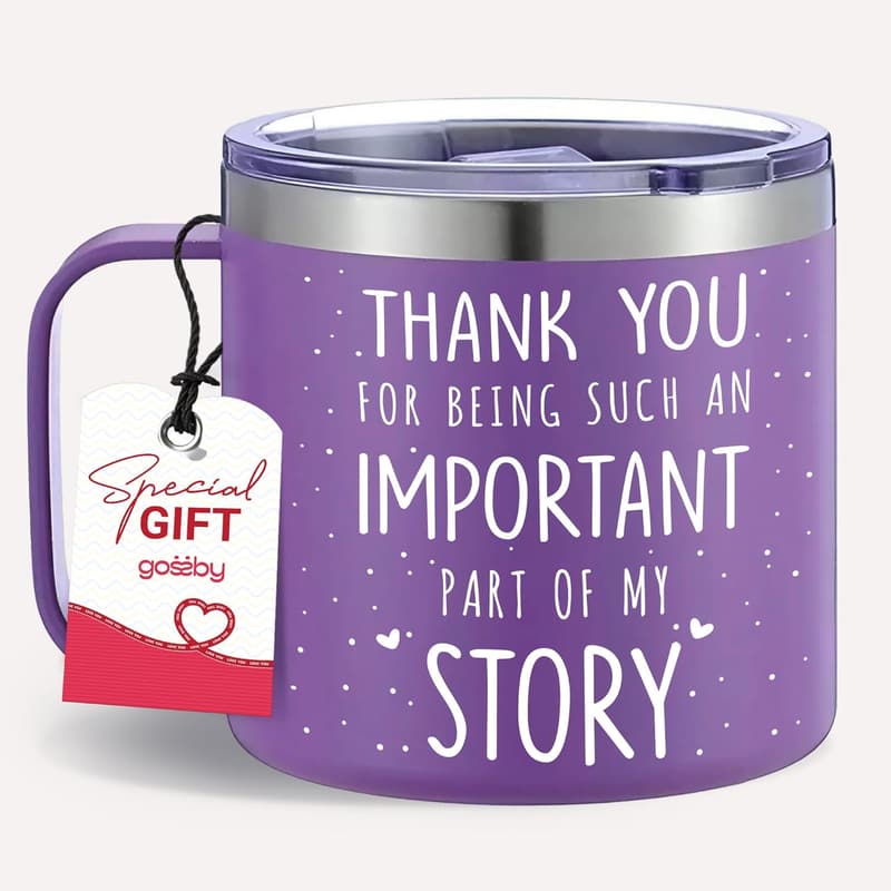 Thank You Gift - 14oz Insulated Coffee Tumbler for Women