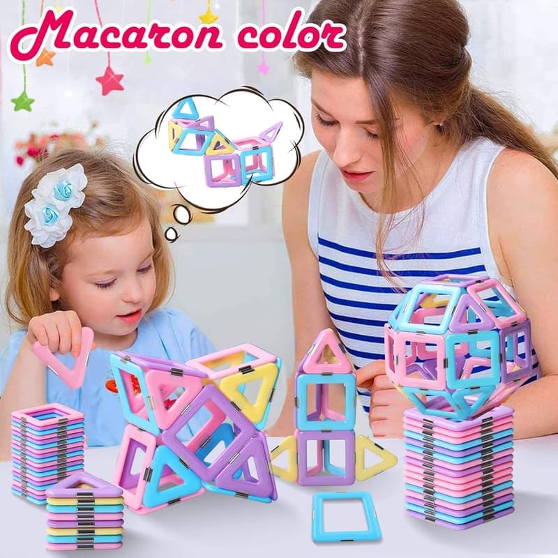STEM Magnetic Building Blocks Set for Toddlers Age 3-6